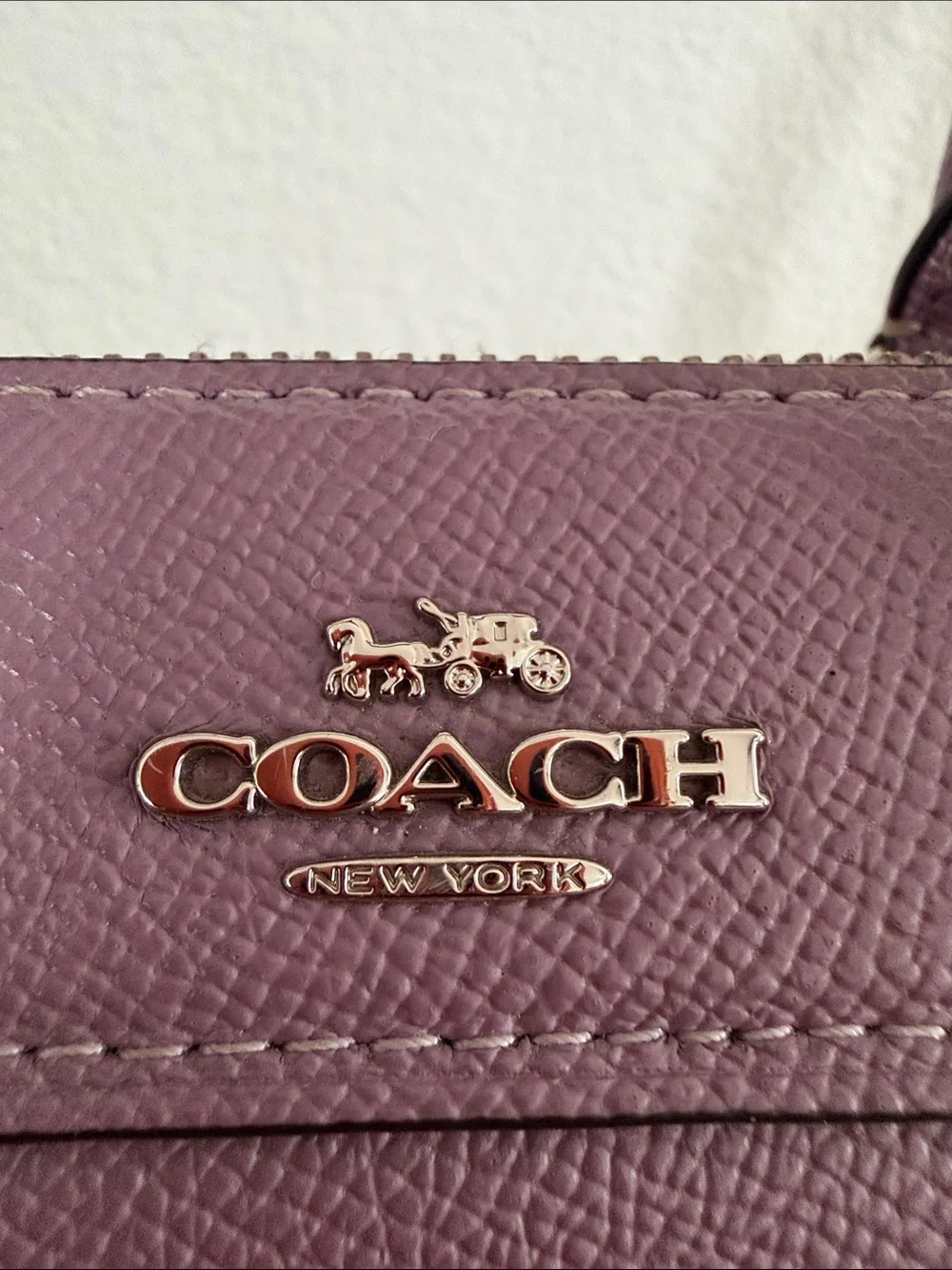 Coach structured leather